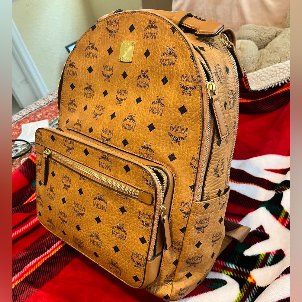 MCM - Stark Visetos Logo Monogram Backpack